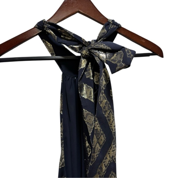 NWT Ramy Brook Mini Halter Dress Metallic 4 - Picture 6 of 10